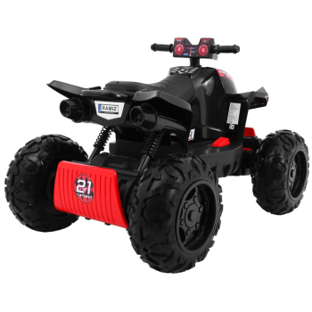 Quad na akumulator Sport Run dla dzieci Czarny + Napęd 4x4 + LED + Radio MP3